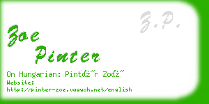 zoe pinter business card